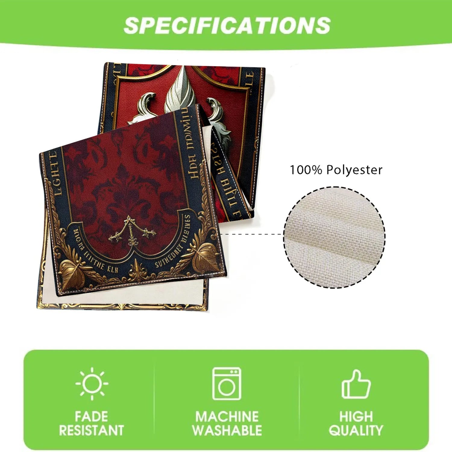 1 Piece of Baroque Theme Table Runner, with Gorgeous Iris and Brocade Pattern, Suitable for Royal Theme Activities, Retro Weddings, Luxury Interior Decoration and Historical Theme Parties