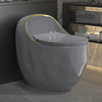 Household gray toilet modern light luxury color toilet siphon large impulse small apartment silent