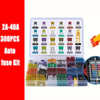 1Set 300PCS Medium and small car Auto Fuse Kit 2A~40A 11 Types Car Fuse Assortment with Box Blade Type Fuse Assorted Kit