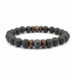 Volcanic Stone Bracelet for Men Lava Wooden Beads Bracelet Tibetan Buddha Wrist Chain Women Men Jewelry Gift New Bracelets