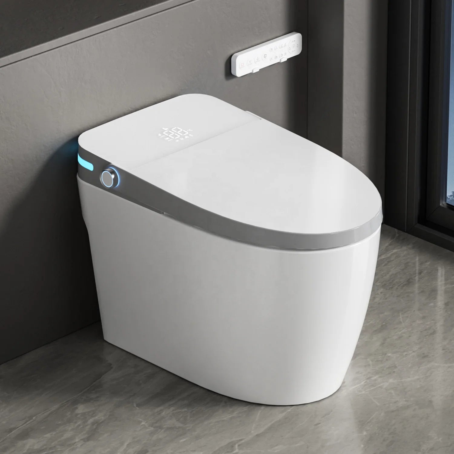 Modern Inodoro Foot Sensor Sanitary Ware Automatic Ceramic Bathroom WC Floor Mounted Smart Toilet With Tank