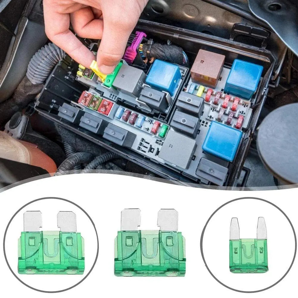 300pcs Car Fuses Assortment Kit, Blade-Type Automotive Fuses Standard & Mini Size Replacement Fuses for Car/RV/Truck/Motorcycle