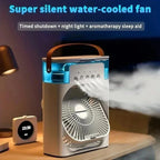 Portable 3 In 1 Fan AIr Conditioner Household Small Air Cooler LED Night Lights Humidifier Air Adjustment Home Fans Dropshipping