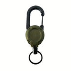 1/2/4pcs Extendable Retractable Holders Keychain Badge Reels Heavy Duty Clip With Carabiner Key Chain For Men Outdoor Bags