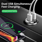 PD 200W USB Car Charger Fast Charging Auto Mobile Phone Adapter For iPhone Samsung Huawei Xiaomi QC 3.0