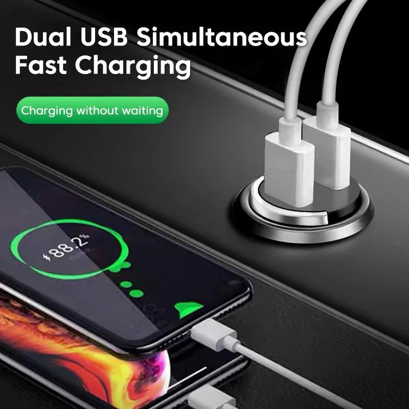 PD 200W USB Car Charger Fast Charging Auto Mobile Phone Adapter For iPhone Samsung Huawei Xiaomi QC 3.0