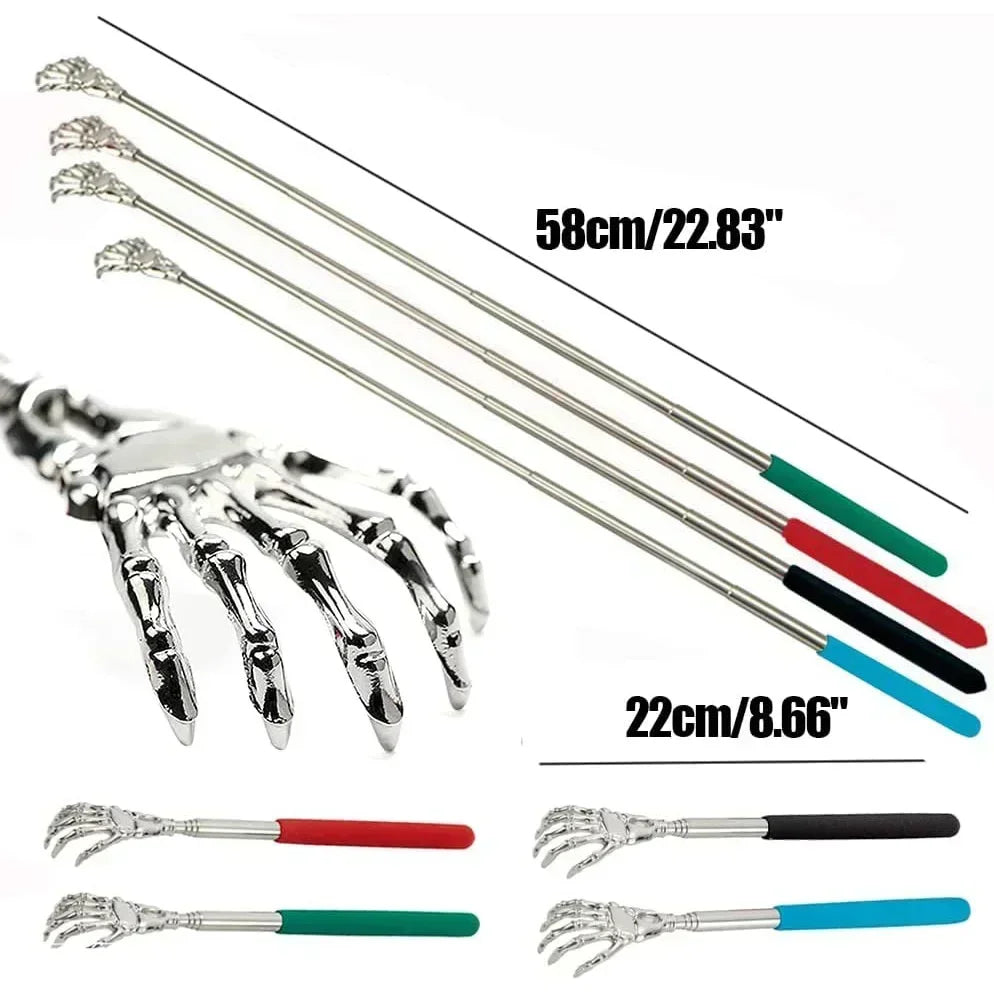 Hackle Handicrafts Stainless Steel Back Scratcher Telescopic Scratching Massager Extendable Itch Old Man Happy Health Products