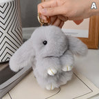 15cm Rabbit Fur Keychain Women Bag Car Key chain Pendant Decoration Jewelry Bags Hangings Accessories Gifts