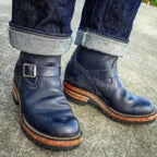 Men's Casual Fashion Mid-Tube Flat-Bottomed Wedge Boots