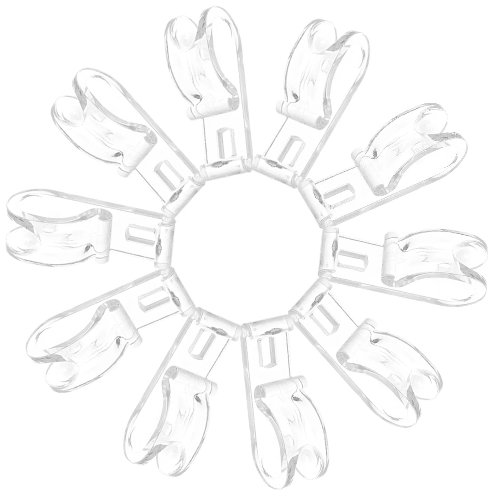 10Pcs Curtain Fixing Hooks Roller Blinds Clear P Clips Beads Chain Guide Hooks Window Blind Loop Home Decor Supplies