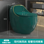 Household gray toilet modern light luxury color toilet siphon large impulse small apartment silent