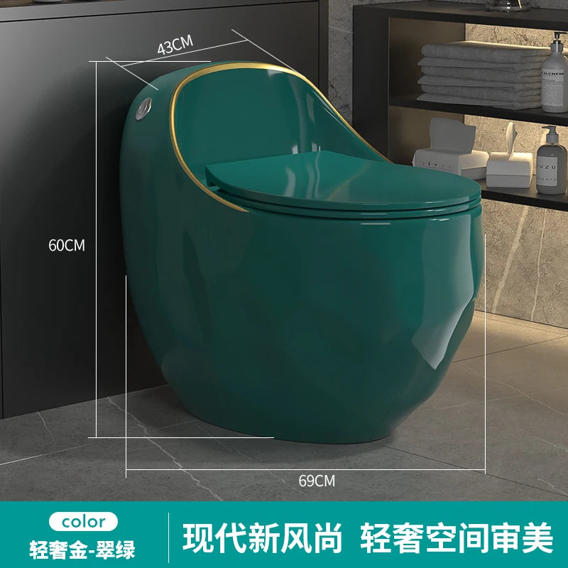 Household gray toilet modern light luxury color toilet siphon large impulse small apartment silent