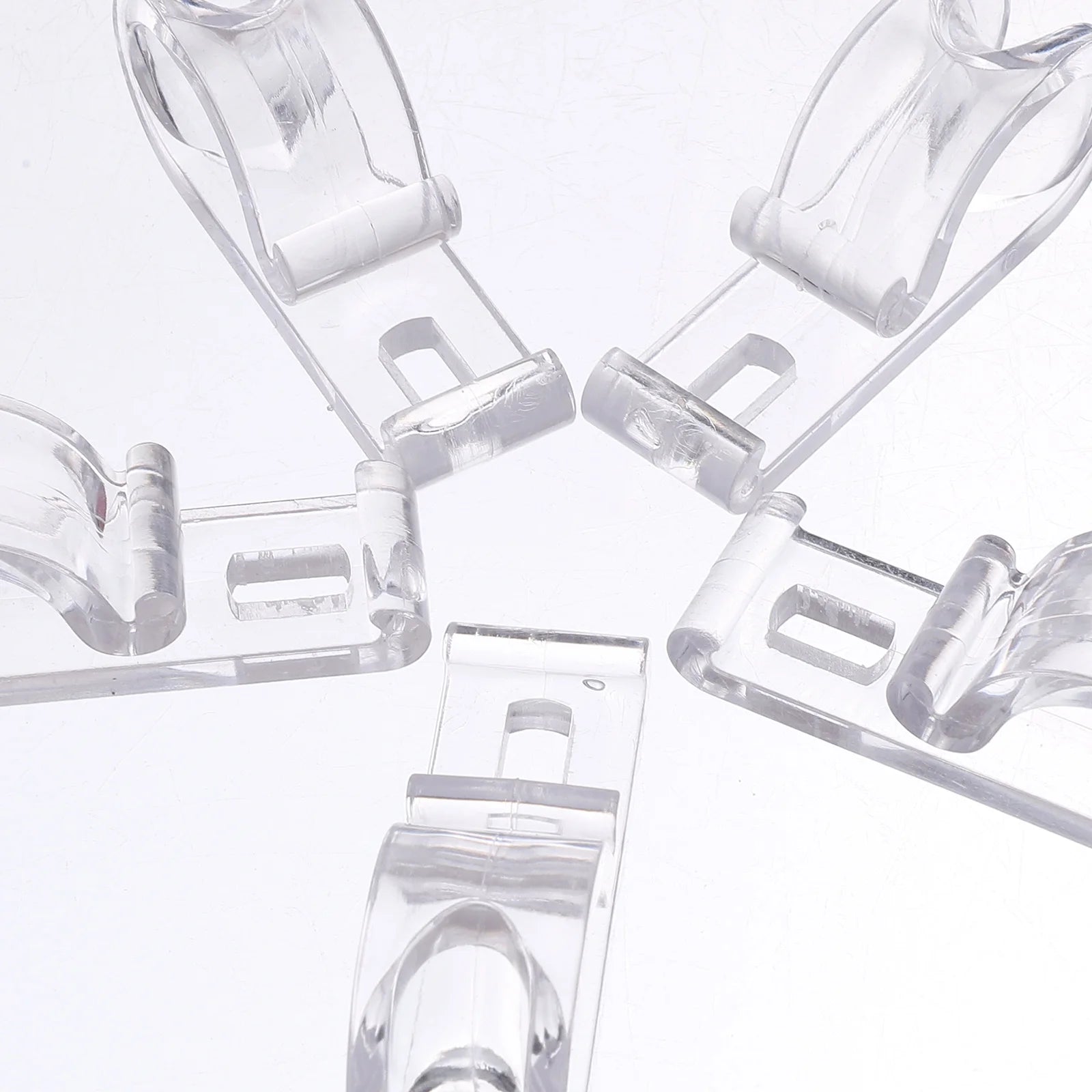 10Pcs Curtain Fixing Hooks Roller Blinds Clear P Clips Beads Chain Guide Hooks Window Blind Loop Home Decor Supplies